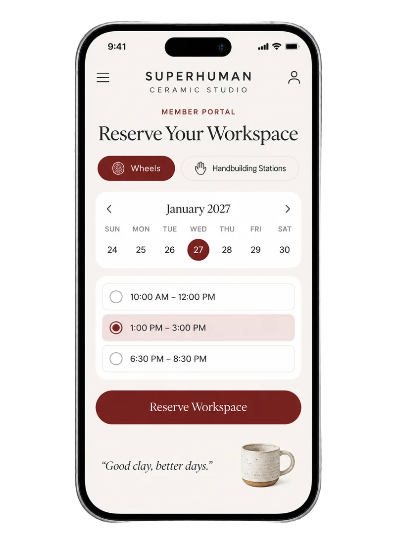 Concept preview of the SuperHuman workspace reservation system