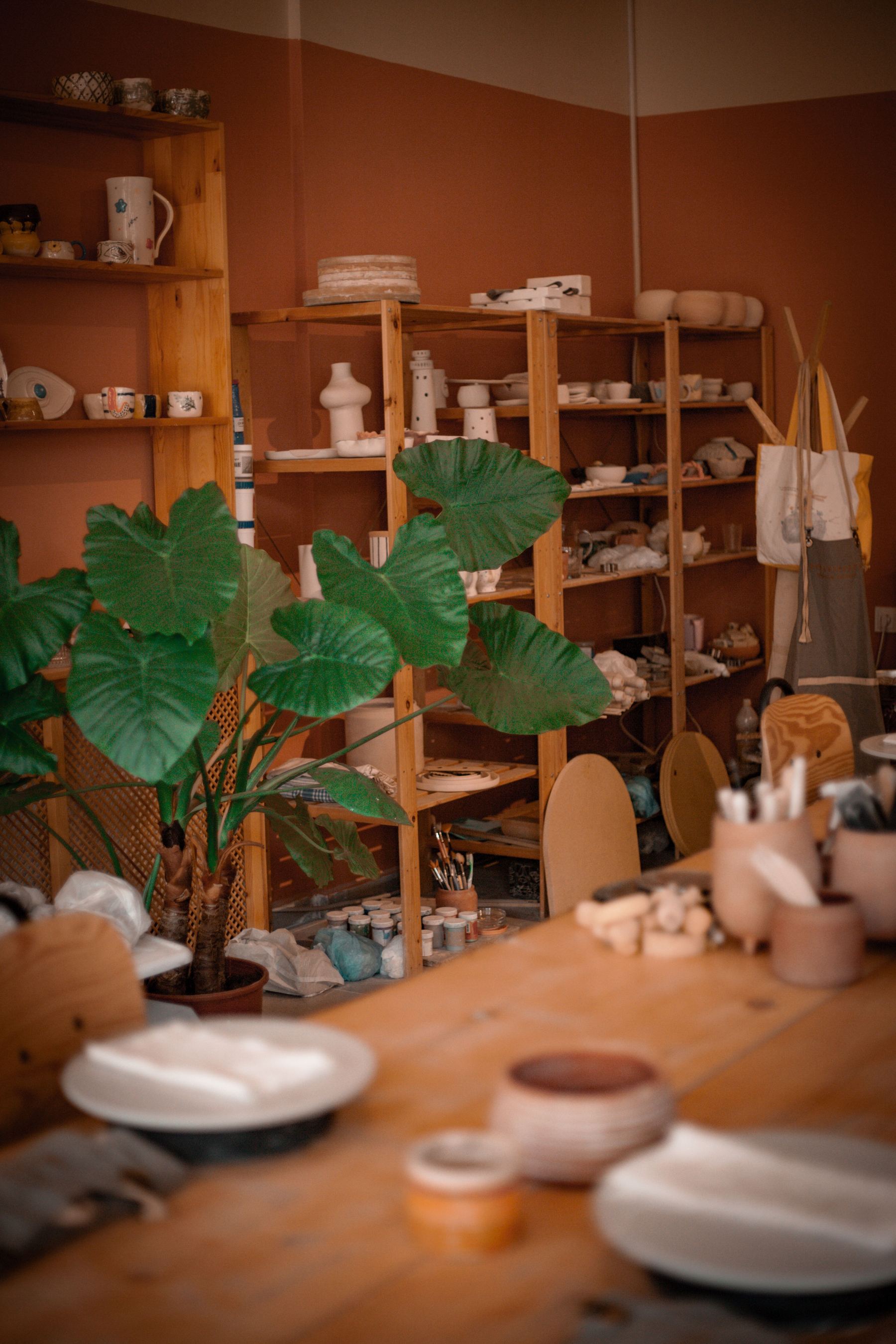 The main studio floor at SuperHuman Clay Studio